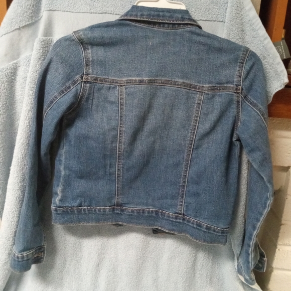 Old Navy kids 10-12 Jean Jacket w/4 pockets-Copper button front, cuffs &… - Picture 6 of 9